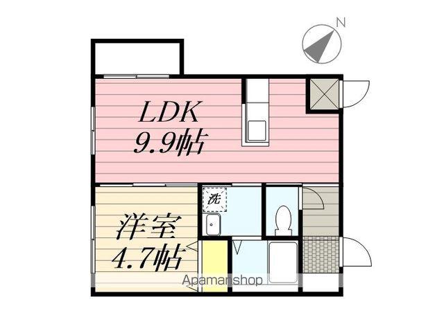 リデーレ菊水Ⅱ(1LDK/4階)の間取り写真