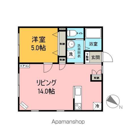 青い森鉄道 青森駅 バス乗車時間:12分 浪館前田バス停で下車 徒歩3分 2階建 築22年(1LDK/1階)の間取り写真