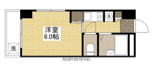 第3ガーデンビル(1K/2階)の間取り写真