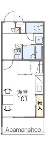 レオパレスEFINI Ⅱ(1K/1階)の間取り写真