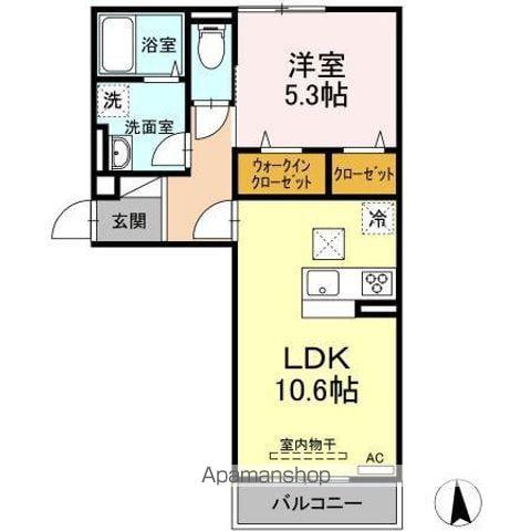 クレール リコルド (1LDK/1階)の間取り写真