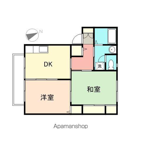 ディアス行田(2DK/2階)の間取り写真