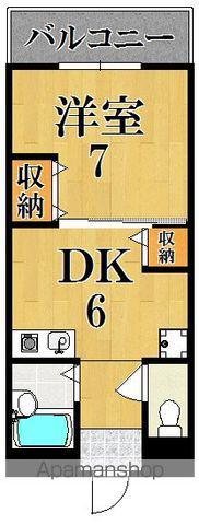 コンフォート25(1DK/3階)の間取り写真
