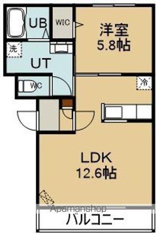 エテルノ美原(1LDK/1階)の間取り写真