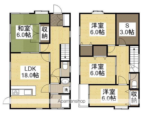 山陽本線 向洋駅 徒歩20分 2階建 築30年(4SLDK)の間取り写真