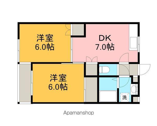 サンライフモーレアⅡ(2DK/4階)の間取り写真