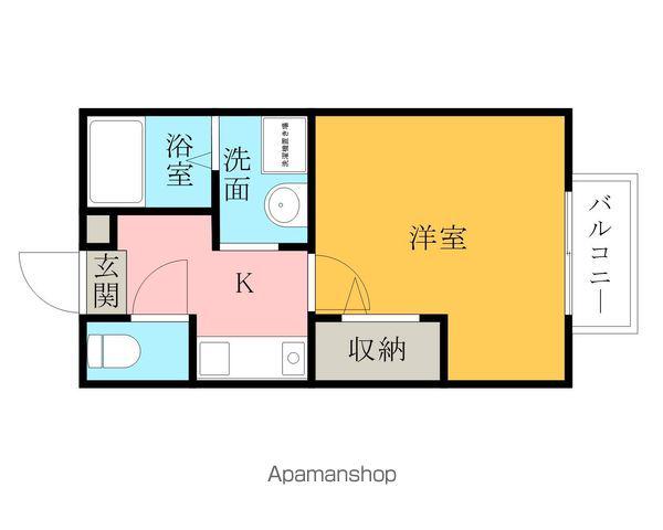 セジュールZIROZA(1K/1階)の間取り写真