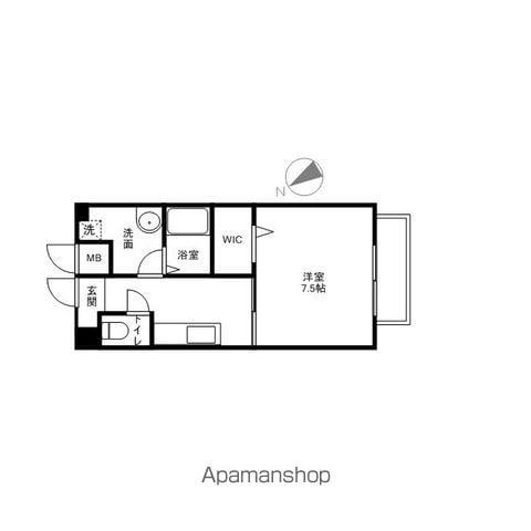 レイーナ(1K/1階)の間取り写真