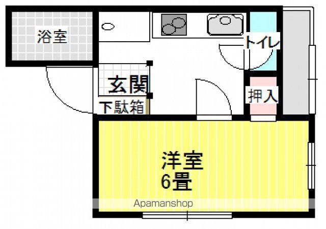 アップランドビル(1K/2階)の間取り写真