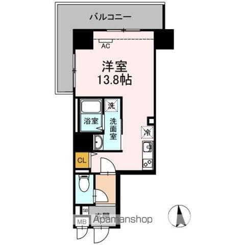 アロッジオ金剛(ワンルーム/6階)の間取り写真