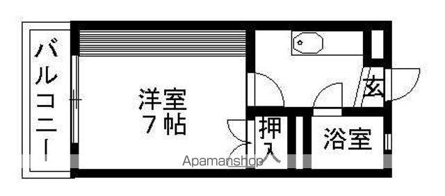 ワキタハイツ(1K/1階)の間取り写真