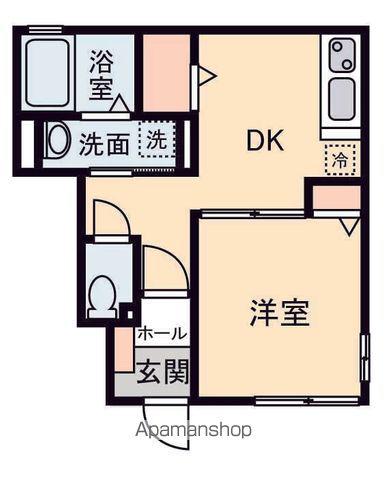 シャルム メゾン(1DK/1階)の間取り写真