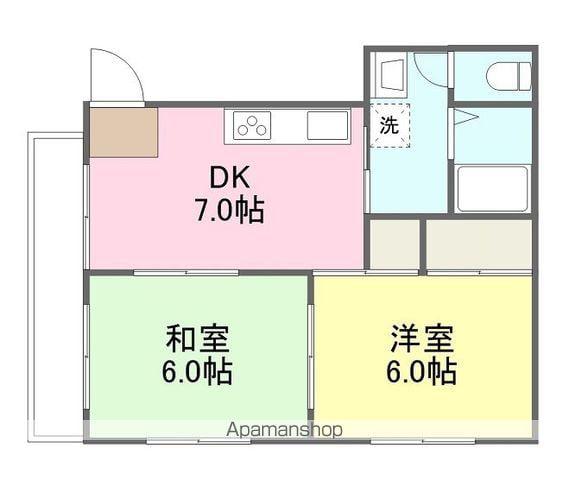 太田ハイツ(2DK/1階)の間取り写真