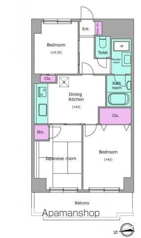 チェスターハウス川口(3DK/4階)の間取り写真