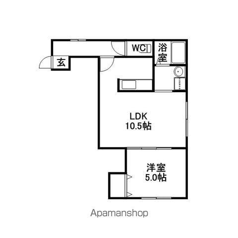 ライムローズ(1LDK/2階)の間取り写真