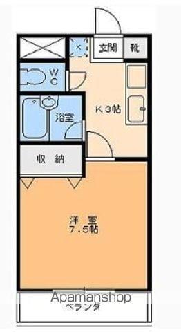 SELENE壱番館(1K/2階)の間取り写真