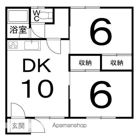 松本マンション(2LDK/2階)の間取り写真