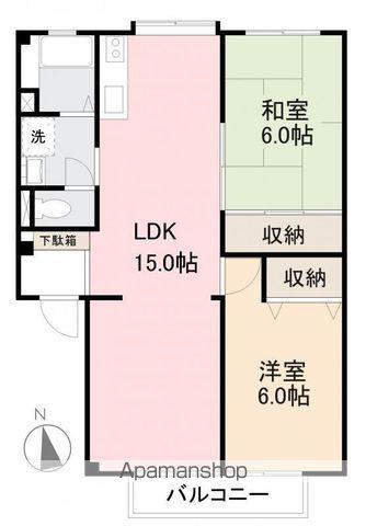 LEGASIS玉藻Ⅱ(2LDK/2階)の間取り写真