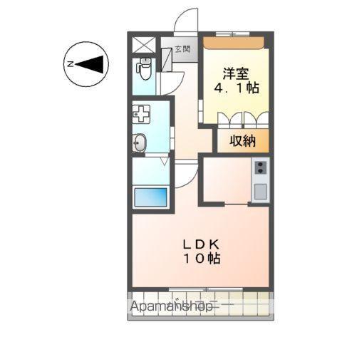 リバーステージⅡ(1LDK/1階)の間取り写真