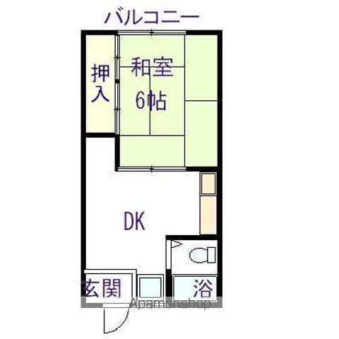 シティハイツ小林(1DK/2階)の間取り写真