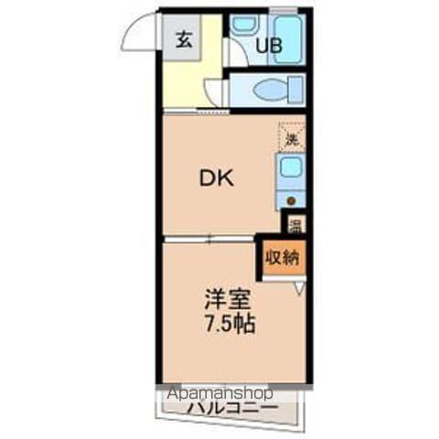 ナビオ杁中(1DK/3階)の間取り写真