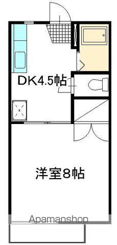 サンハイツ勝田 A棟(1K/1階)の間取り写真