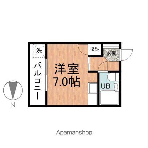 シルクタウン(ワンルーム/4階)の間取り写真