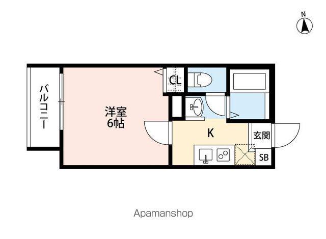 KRASUCO柏(1K/1階)の間取り写真