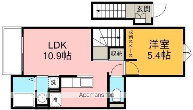 グランデ・フィオーレ(1LDK/2階)の間取り写真