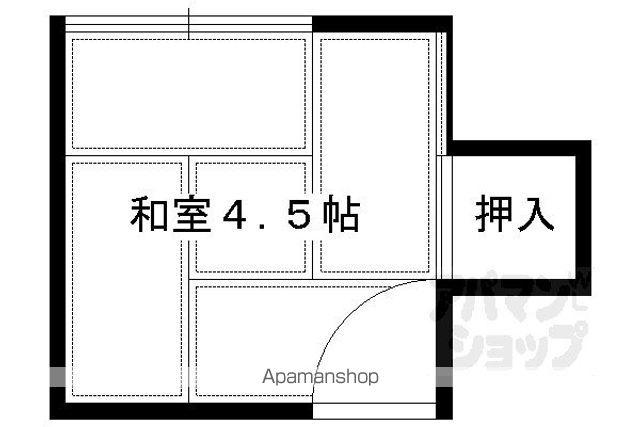 中南荘(ワンルーム/1階)の間取り写真