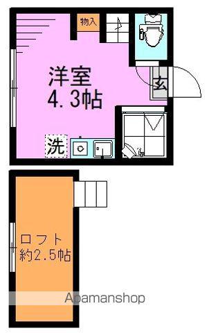 アーバンプレイス南阿佐ヶ谷ⅡA(ワンルーム/2階)の間取り写真