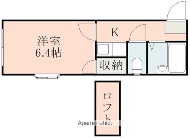 レオパレス西子飼(1K/2階)の間取り写真