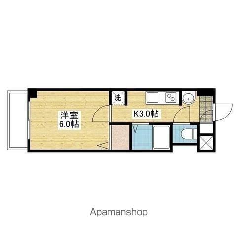 モーメント枝松(1K/2階)の間取り写真