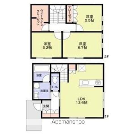 京王電鉄井の頭線 三鷹台駅 徒歩11分 2階建 新築(3LDK)の間取り写真
