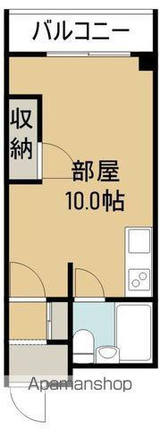 第2シャトウはまなす(ワンルーム/4階)の間取り写真