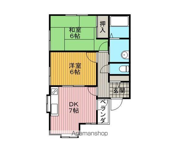 柴原ロコハイツ(2DK/1階)の間取り写真