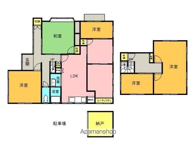 香川県観音寺市 1階建 築43年(6LDK)の間取り写真