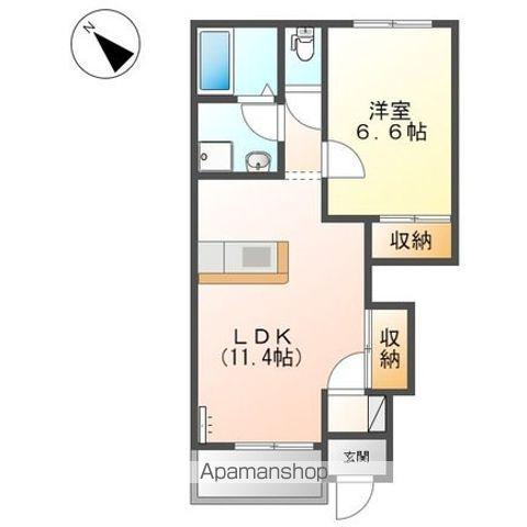 スターテラス22(1LDK/1階)の間取り写真