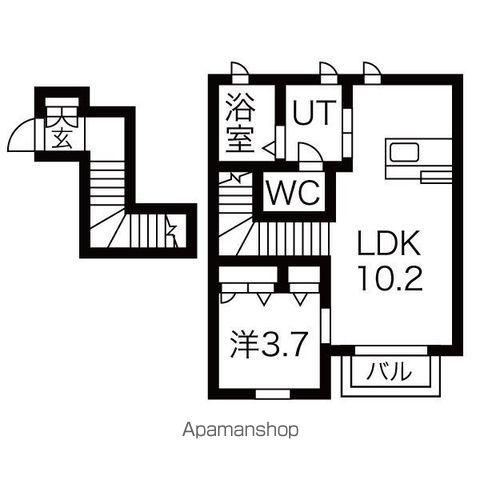メゾンヴァリエ2(1LDK/1階)の間取り写真