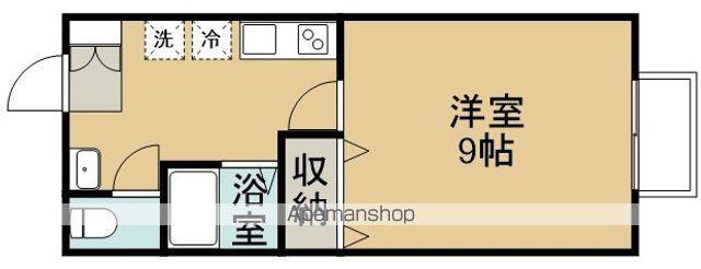 アトリュームAB(1K/2階)の間取り写真