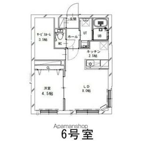 PARTIRE 裏参道(1SLDK/1階)の間取り写真