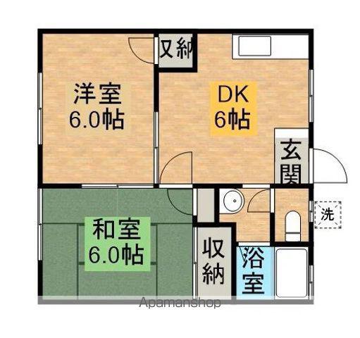 タクラヴィラ(2DK/2階)の間取り写真