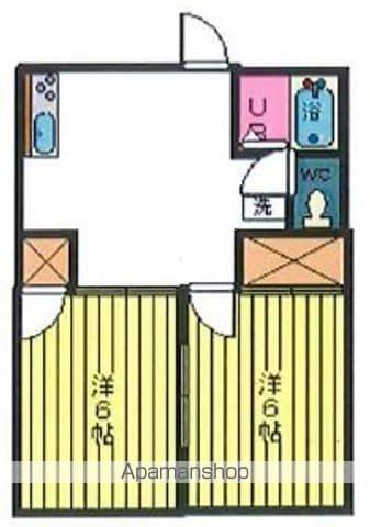 メゾンジュネ(2DK/1階)の間取り写真