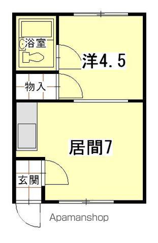 タウンハウス昭和(1DK/3階)の間取り写真