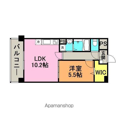 エスペランサ久留米駅前(1LDK/6階)の間取り写真