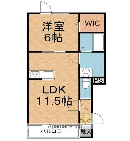 KIRARIⅡ(1LDK/1階)の間取り写真