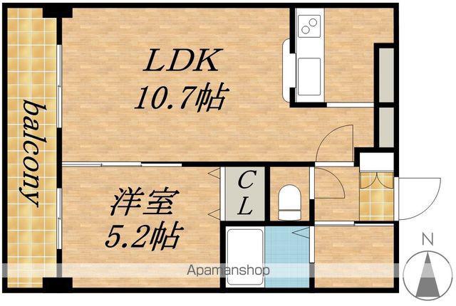 BLOCK HILLS(1LDK/4階)の間取り写真