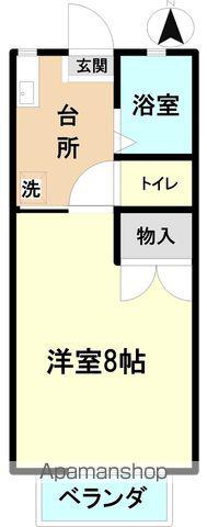 メゾンシーバス2(1K/1階)の間取り写真
