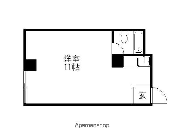 八千代ヒルズ(ワンルーム/3階)の間取り写真