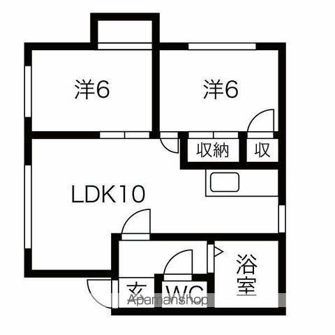ハイツアキラ(2LDK/2階)の間取り写真